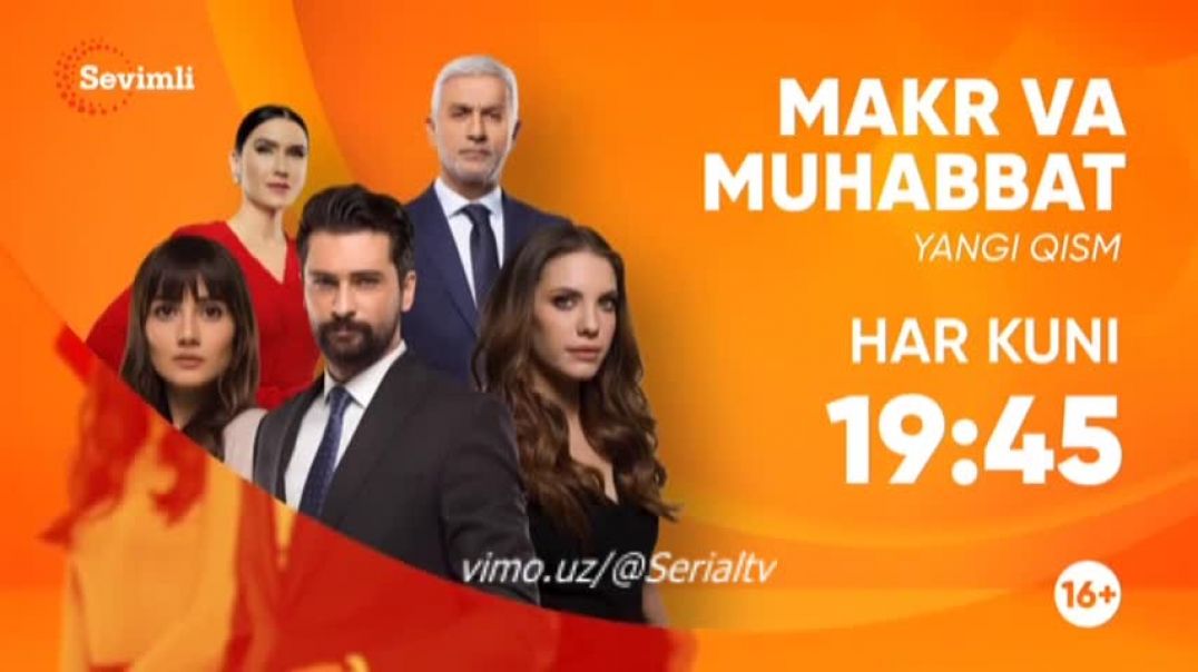 ⁣⁣⁣⁣⁣Makr va Muhabbat 44-qism Turk Serial Uzbek tilida