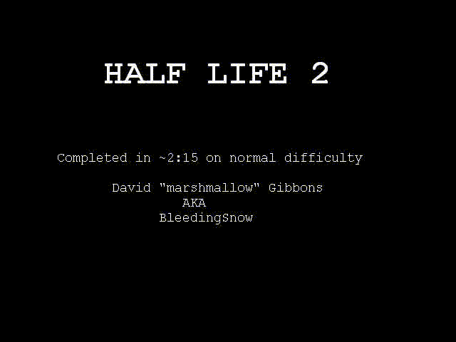 HalfLife2 Speed Ran