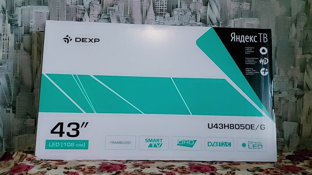 Телевизор DEXP U43H8050E/G ЯндексТВ Обзор и распаковка