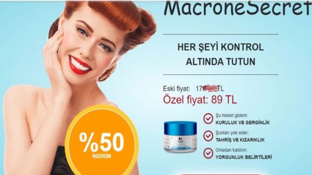 ⁣Macrone’s Secret Krema Fiyat Türkiye