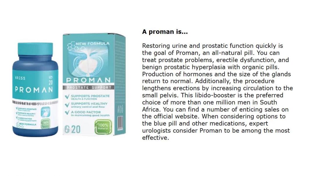 ⁣Proman Capsule Price in South Africa