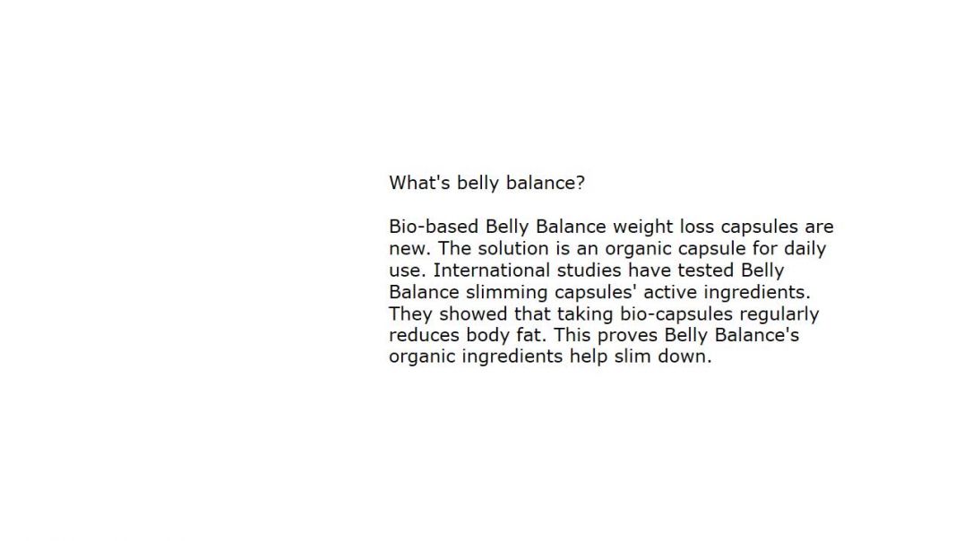 ⁣Belly Balance