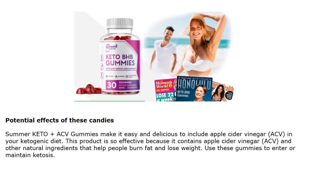 ⁣Summer KETO + ACV Gummies