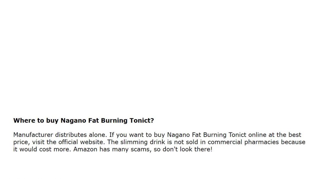 Nagano Fat Burning Tonic